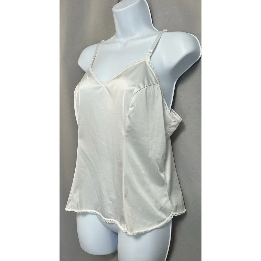 Vintage Vanity Fair Sleep‎ Top Sz 40/46 Women's White Y2K
